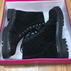 Vince Camuto Black Suede Ankle Boots